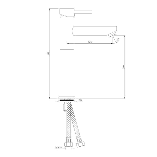 JAQUAR Florentine Series Table Mounted Tall Boy HOT and Cold Basin Mixer/TAP (Chrome) | TOP Lever, Brass Body Water Tap/Faucet/Cock for Bathroom/Kitchen Wash Basin - Image 4
