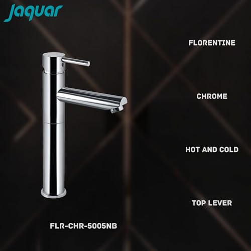 JAQUAR Florentine Series Table Mounted Tall Boy HOT and Cold Basin Mixer/TAP (Chrome) | TOP Lever, Brass Body Water Tap/Faucet/Cock for Bathroom/Kitchen Wash Basin - Image 3