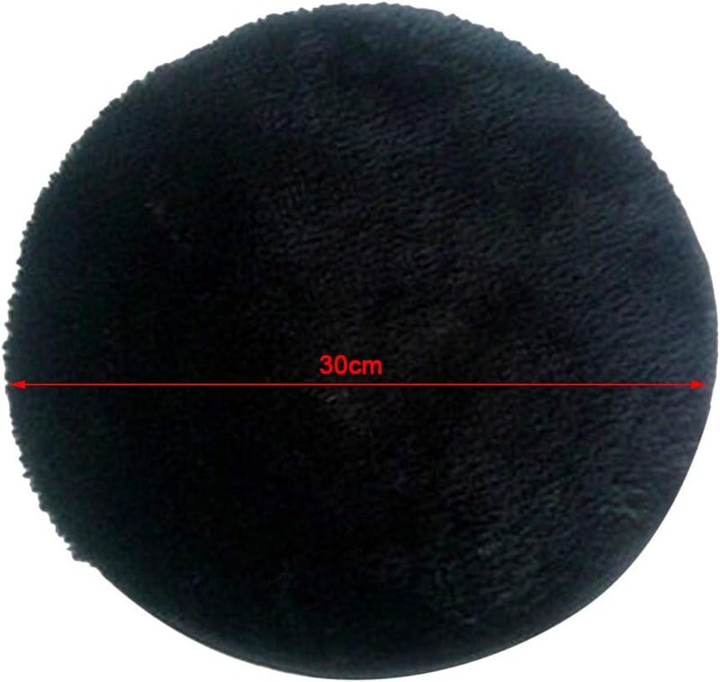 klarako Removable Cushion Seat Pads - 3 Size Optiol - Elastic Slipcover - Garden Patio Stool Cover, Black, 30cm (12 inch) - Image 3