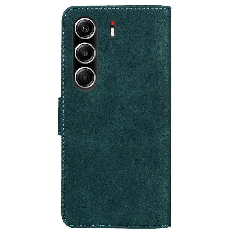 إيروريكس جراب هاتف جلدي قابل للطي بلون نقي لهاتف Tecno Camon 40 Pro 4G (أخضر) - Image 3