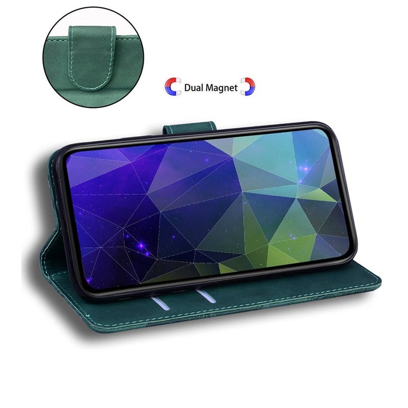 إيروريكس جراب هاتف جلدي قابل للطي بلون نقي لهاتف Tecno Camon 40 Pro 4G (أخضر) - Image 5