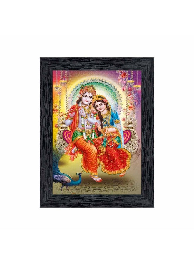 PNF Poster N Frames Radha Krishna Religious Wooden Photo Frame With Acrylic Sheet | Living, Pooja Room | Home Decoration | Best Gifting Option (6X8Inch) 206661 - Image 1