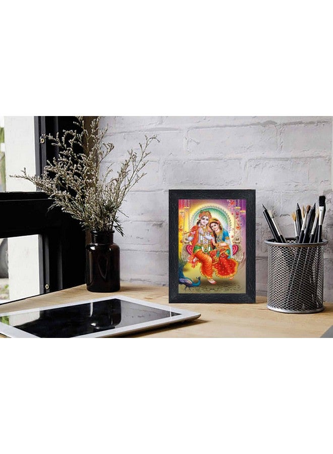 PNF Poster N Frames Radha Krishna Religious Wooden Photo Frame With Acrylic Sheet | Living, Pooja Room | Home Decoration | Best Gifting Option (6X8Inch) 206661 - Image 2