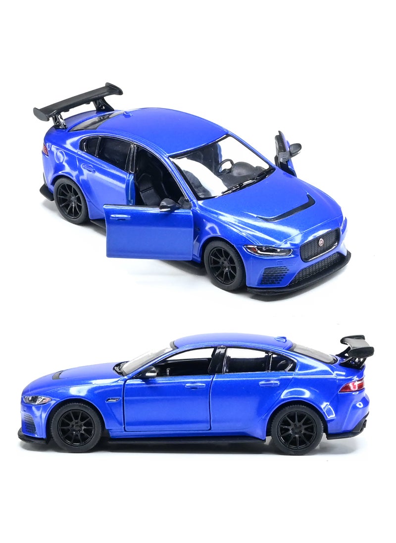 Kinsmart 1:38 Scale Pull Back Action  Door Openable Alloy Metal Jaguar XE SV Project 8 Hardtop Collectible Toy Car  - Image 1