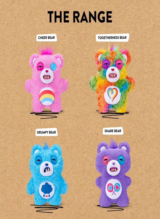 فاجلار دمية الدببة القطيفة من مجموعة فغلر كير بيرز (الدب العابس) مقاس 9 بوصات من إنتاج شركة زورو - دمية وحش قبيح مضحكة محشوة بأسنان تشبه أسنان الإنسان، دمية قطيفة قابلة للتجميع للأطفال والمراهقين والبالغين ومحبي الشخصيات المتداخلة. - Image 5