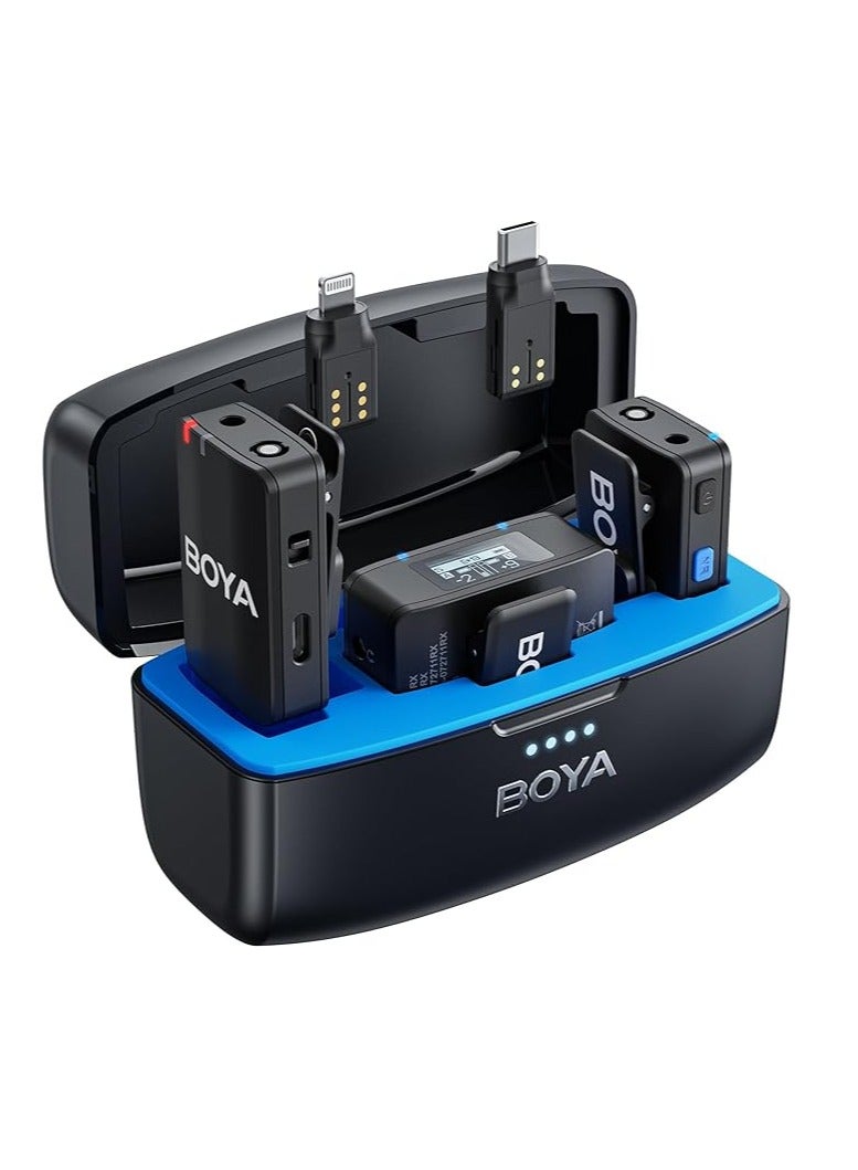 BOYA BOYA BOYAMIC Wireless Lavalier Microphone 300m Transmission Range 10h Battery Life HD OLED Display for iPhone Android Smartphone Camera Wireless Microphone for vlog YouTube Live Recordings  - Image 1