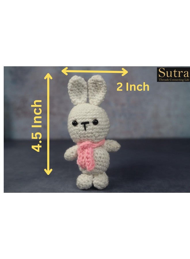 سوترا لعبة أرنب لطيف من تصميم سوترا، حيوان محشو، هدية أرنب صغير للأطفال، صوف عضوي محبوك يدويًا، هدية أنيقة للأطفال، ألعاب ناعمة للأطفال البنات والأولاد - Image 5