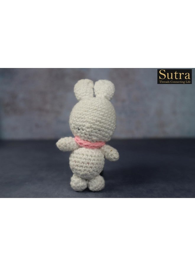 سوترا لعبة أرنب لطيف من تصميم سوترا، حيوان محشو، هدية أرنب صغير للأطفال، صوف عضوي محبوك يدويًا، هدية أنيقة للأطفال، ألعاب ناعمة للأطفال البنات والأولاد - Image 4