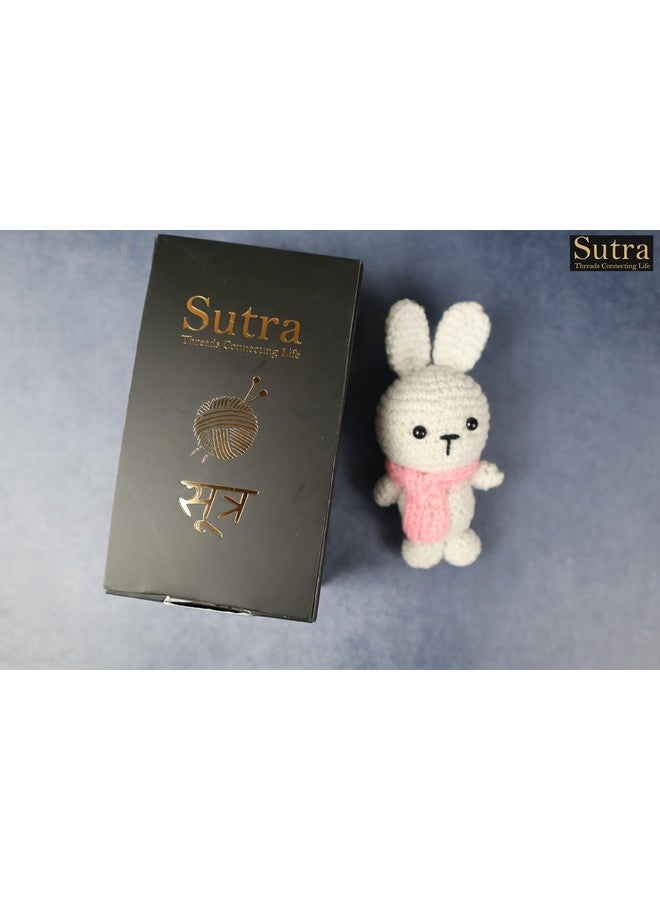 سوترا لعبة أرنب لطيف من تصميم سوترا، حيوان محشو، هدية أرنب صغير للأطفال، صوف عضوي محبوك يدويًا، هدية أنيقة للأطفال، ألعاب ناعمة للأطفال البنات والأولاد - Image 3