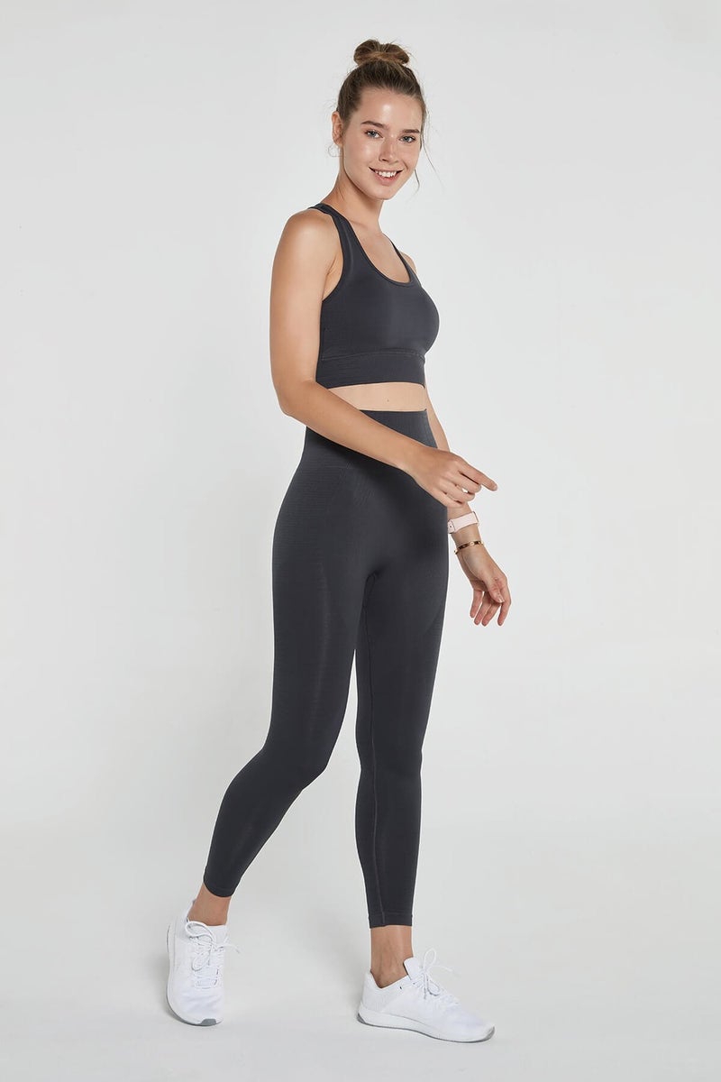 Jerf Gela High Waist, Flexible and Gathering Sports Tights Anthracite  - Image 1