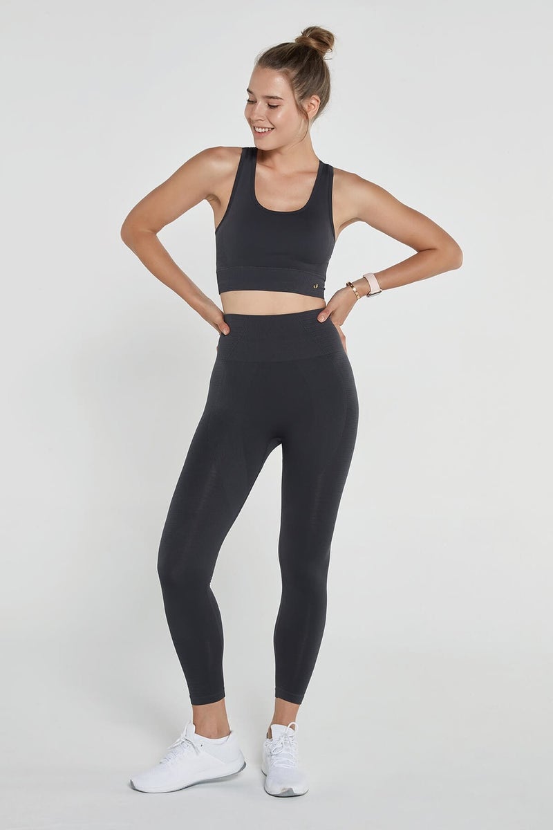 Jerf Gela High Waist, Flexible and Gathering Sports Tights Anthracite  - Image 3
