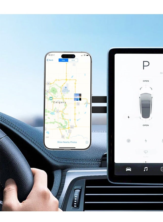 حامل كمبيوتر محمول قابل للطي، حامل هاتف مغناطيسي، متوافق مع جميع هواتف سلسلة MagSafe من iPhone، أسود - Image 5