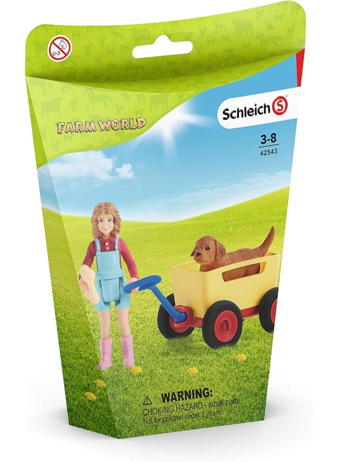 Schleich Farm World Puppy Wagon Ride Playset - Image 5