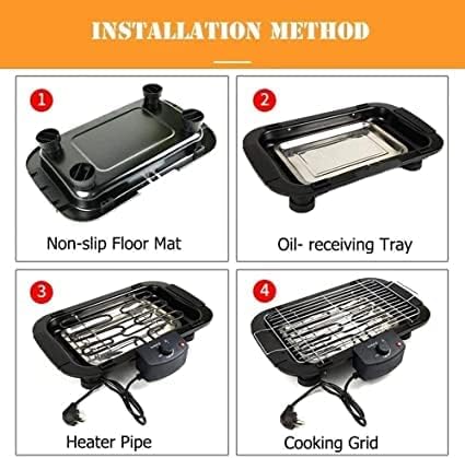 J P Enterprise jp mfg Powder Coated 2000 Watts Electric Barbeque Grill Tandoor Grills Contact Grill Portable Grill Outdoor Picnic Griller Light Weight Grill  - Image 4