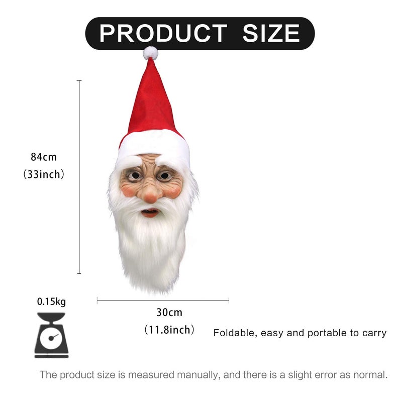 MOLEZU Santa Claus latex Mask Christmas Costume Adult Party Cosplay full head Masks - Image 5