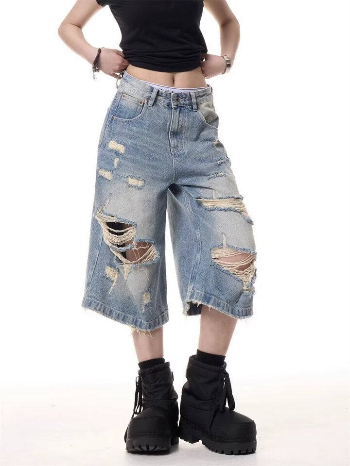 Unisex Classic Denim Jeans Loose Fit Daily Outdoor Wear - Image 1