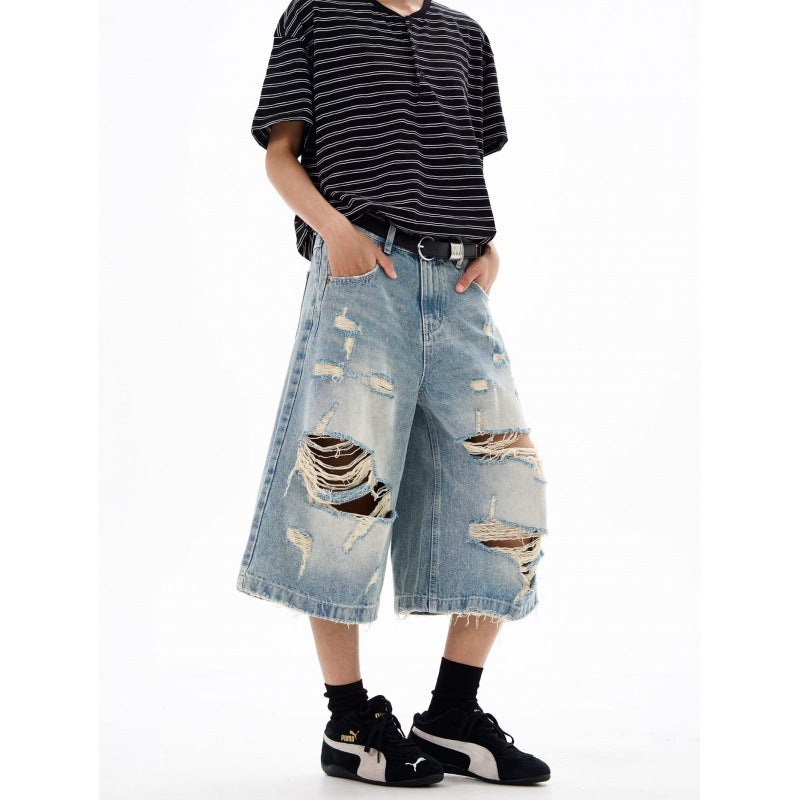 Unisex Classic Denim Jeans Loose Fit Daily Outdoor Wear - Image 2
