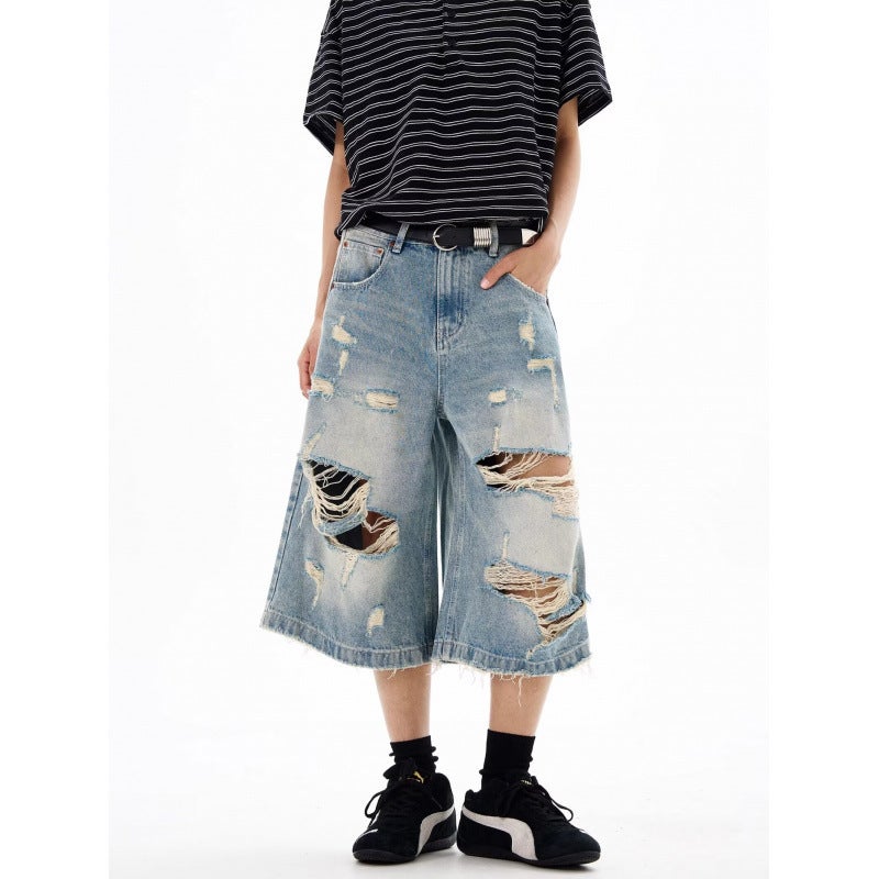 Unisex Classic Denim Jeans Loose Fit Daily Outdoor Wear - Image 4