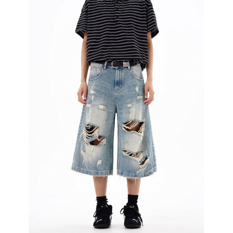 Unisex Classic Denim Jeans Loose Fit Daily Outdoor Wear - Image 5