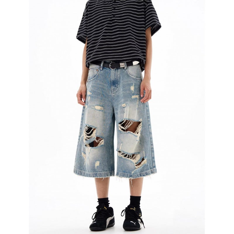 Unisex Classic Denim Jeans Loose Fit Daily Outdoor Wear - Image 3