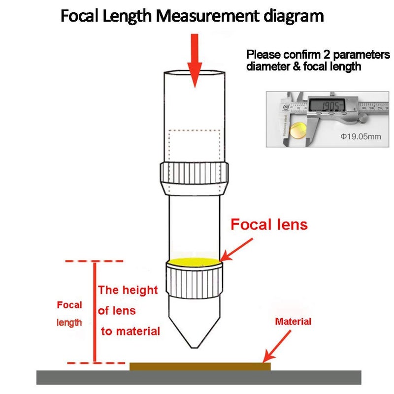 TEN-HIGH 18mm CO2 Laser Lens 4"- ZnSe Focal Mirror for Engraving & Cutting Machine, FL101.6mm - Image 4