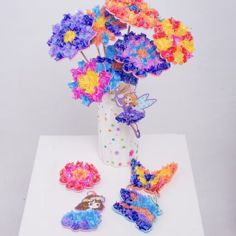 Children's DIY Flower Butterfly Craft Kit Building Set - Image 1