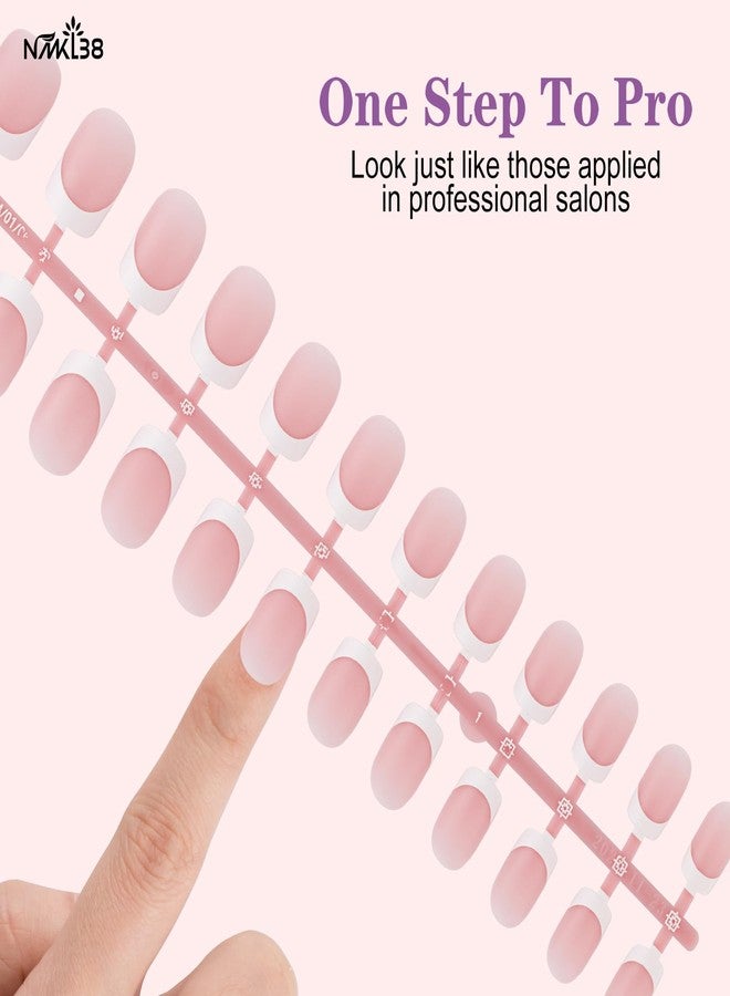 NMKL38 300Pcs French Tip Nails, 15 Size Press on Nails, French Tip Gel Nails for DIY Nail Art (Multicolor, XD-02) - Image 5