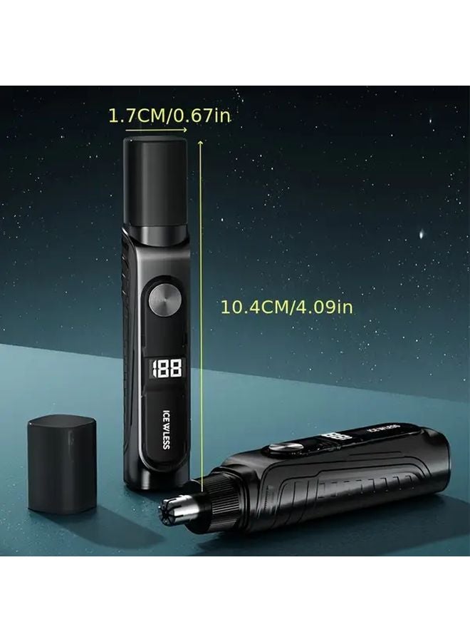 مشذب الشعر الأسود USB لشعر الأنف والحواجب والبيكيني وتصفيف الوجه - Image 3
