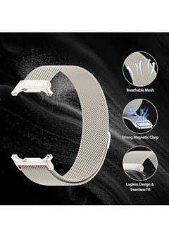Generic Milanese Band Compatible with Samsung Galaxy Watch 7 Ultra 2024 Strap Magnetic Loop Strap, Stainless Steel Wristbands Classic Style Metal Mesh Wristband for Galaxy Watch 7 Ultra  - Image 2