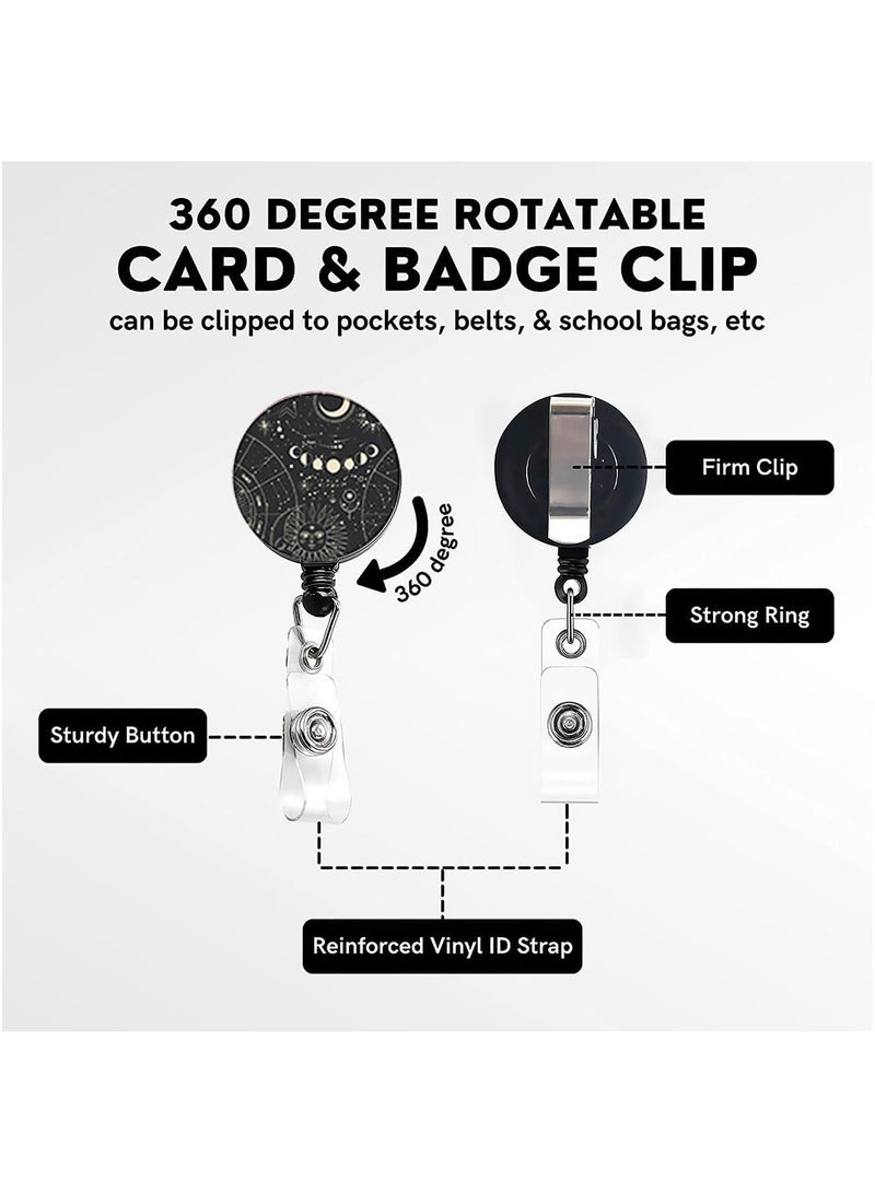 Generic Badge Holder ID Badge Holder with Lanyard and Retractable Badge Reel Clip Card Protector with Badge Reel Retractable Heavy Duty Card Protector for Office ID Driver's License  - Image 2
