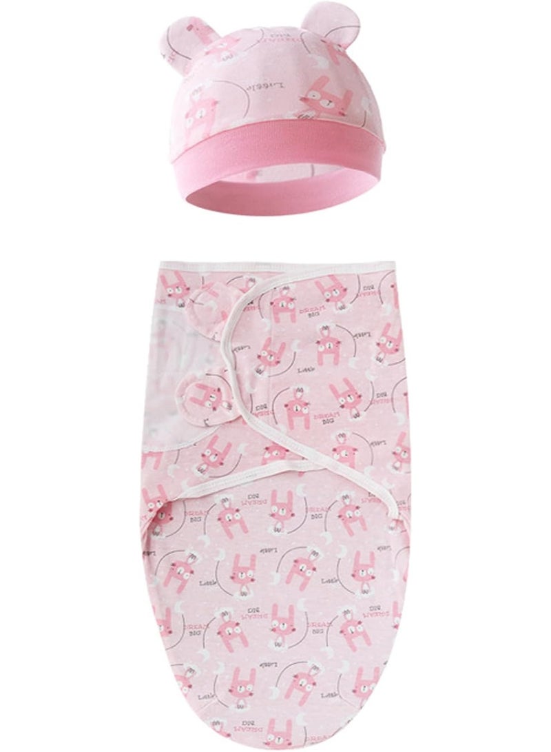 ميتوي 3 حزمة الوليد قماط بطانية التفاف ، الطفل قماش للف الرضع النوم أكياس للطفل الفتيات الفتيان ، تنفس القطن قماط كيس النوم مع قابل للتعديل ، الطفل قماط 0-3 أشهر (الوردي) - Image 3