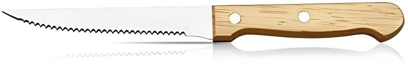 Stainless Steel Full Tang Steak Knife – Durable with Wooden Handle – Ideal for Steak, Meat, and Daily Kitchen Use (2 Pieces)