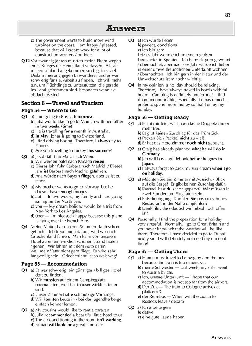 GCSE German Translation Skills Workbook: includes Answers (For exams in 2025)