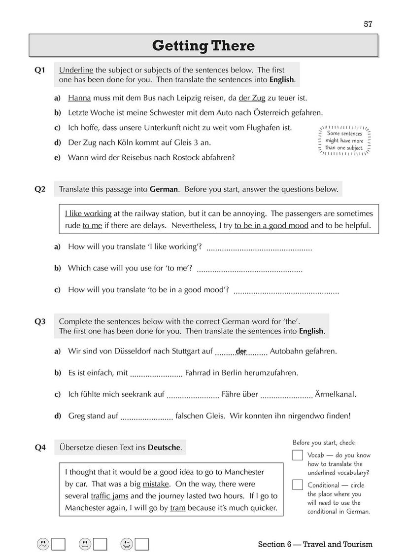 GCSE German Translation Skills Workbook: includes Answers (For exams in 2025)