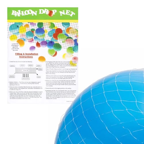 Balloon Red AFTERLOON® 16 ft 200 Balloon Drop Net (Balloons not included)- Easy to Use Balloon Release System for Ceiling Release, Birthday Party, Graduation, New Years Eve - Image 4