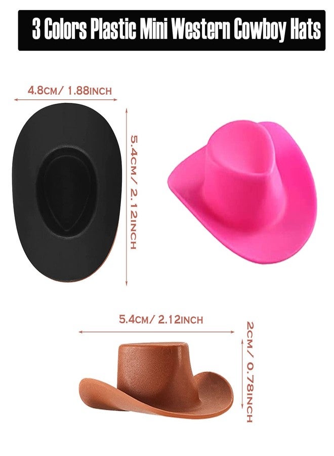 Cayway 30 PCS Cute Miniature Hat, 3 Color Plastic Mini Hats Plastic Cute Doll Hats Decoration Accessories for Party, Doll Dress Up, Cake Topper, Play Dollhouse - Image 2