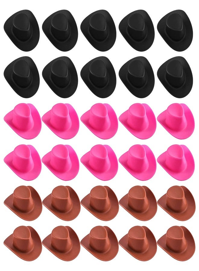 Cayway 30 PCS Cute Miniature Hat, 3 Color Plastic Mini Hats Plastic Cute Doll Hats Decoration Accessories for Party, Doll Dress Up, Cake Topper, Play Dollhouse - Image 1