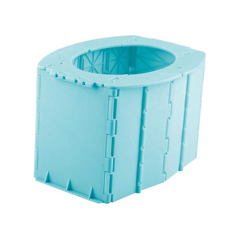 Kisangel Portable Foldable Travel Potty Seat For Boys Blue Outdoor Car Use Training Stool - Image 2