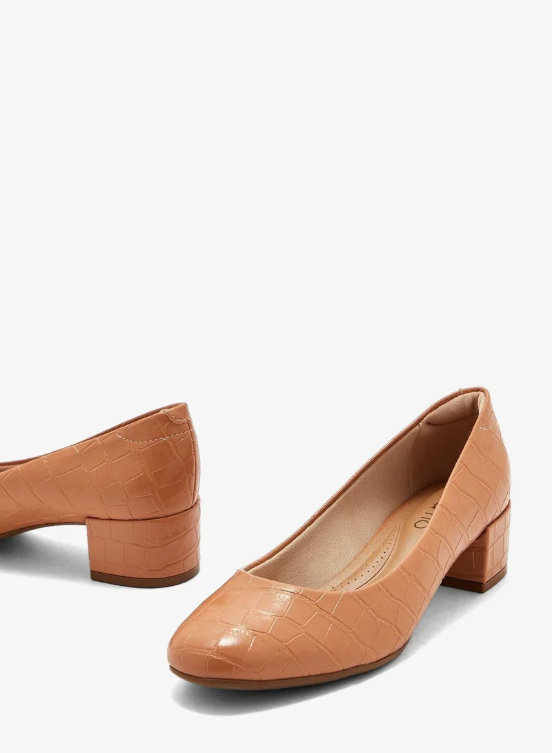 Beira Rio Nude Mid Heels Shoes for Women – Classic Mid Heel Pumps for Girls & Ladies Office Wear for Women | Best Price UAE