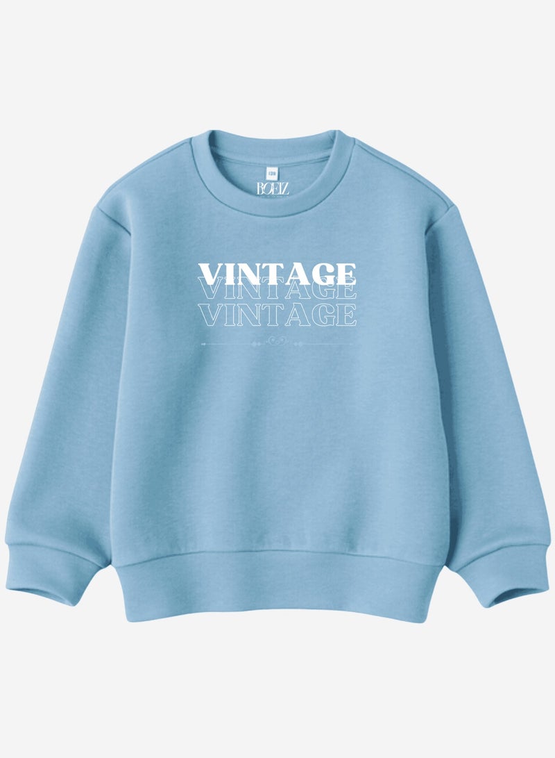 بويز سويت شيرت Boeiz Vintage Graphic Blue | لراحة يومية - Image 1