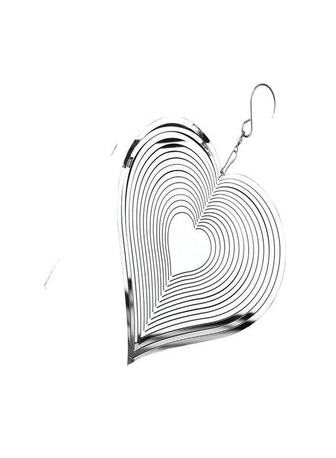 ACEGENIU Bird Deterrent for Outside - Heart Shaped Bird Scare Devices, Metal 3D Stainless Steel Wind Spinners - Keep Birds Away with Sparkly Disc Reflectors for Patio, Garden & Yard