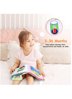 KASTWAVE Baby Cloth Books, Baby Soft Books Quiet Book for Toddlers, Baby Bath Cloth Book, Early Learning Babies First Books Gifts for 0-3-Year-Old Toddlers  - Image 3