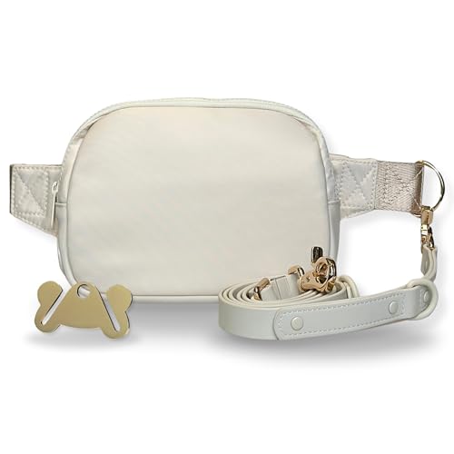 CITRUSY Hands Free Leash and Belt Bag Cream Belt Bag Leash - Image 1