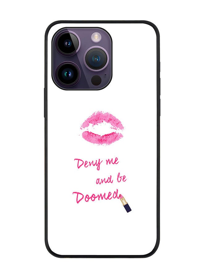 Stylizedd Rugged Black edge case for Apple iPhone 14 Pro Slim fit Soft Case Flexible Rubber Edges Anti Drop TPU Gel Thin Cover - Raining Lipsticks - Image 1