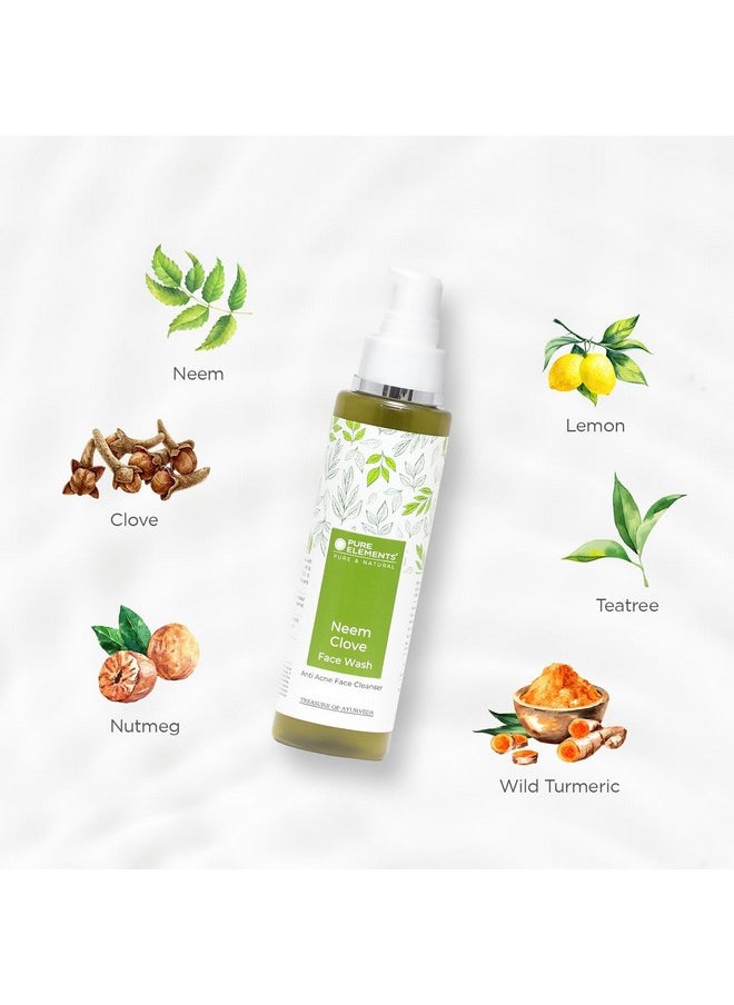 Pure Elements Neem Clove Anti Acne Face Wash Neemwash Neem & Clove Ultra Purifying Face Wash  - Image 2