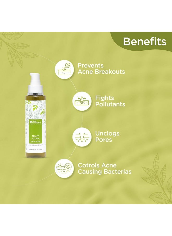 Pure Elements Neem Clove Anti Acne Face Wash Neemwash Neem & Clove Ultra Purifying Face Wash  - Image 3