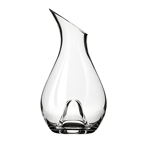 True Centerpiece Tabletop Clear Glass Decanter, Modern Carafe for Red and White Wine, Elegant Glass Pitcher for Wedding Gifts, Birthday Gifts, Home Bar Accessories, 50 oz (1.5 L), Set of 1 - Image 1