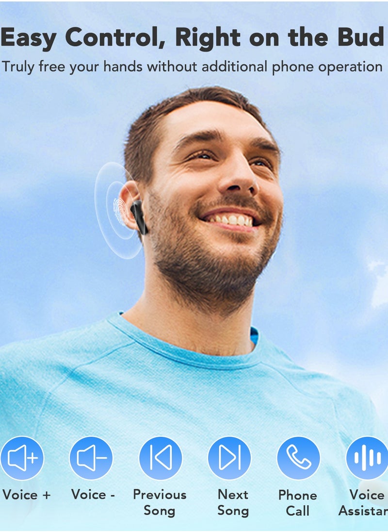 SUBOZZ - Bluetooth Earphones with Active Noise Cancelling | True Wireless Erebuds Bluetooth 5.4 | In-Ear Headphones with Immersive Sound | Lightweight TWS Earphones for Sports | Compatible with iPhone & Android Phones (White） - Image 1