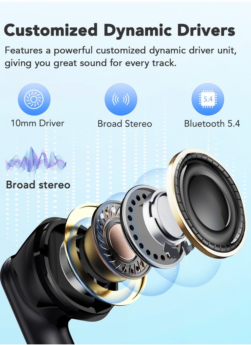 SUBOZZ - Bluetooth Earphones with Active Noise Cancelling | True Wireless Erebuds Bluetooth 5.4 | In-Ear Headphones with Immersive Sound | Lightweight TWS Earphones for Sports | Compatible with iPhone & Android Phones (White） - Image 1