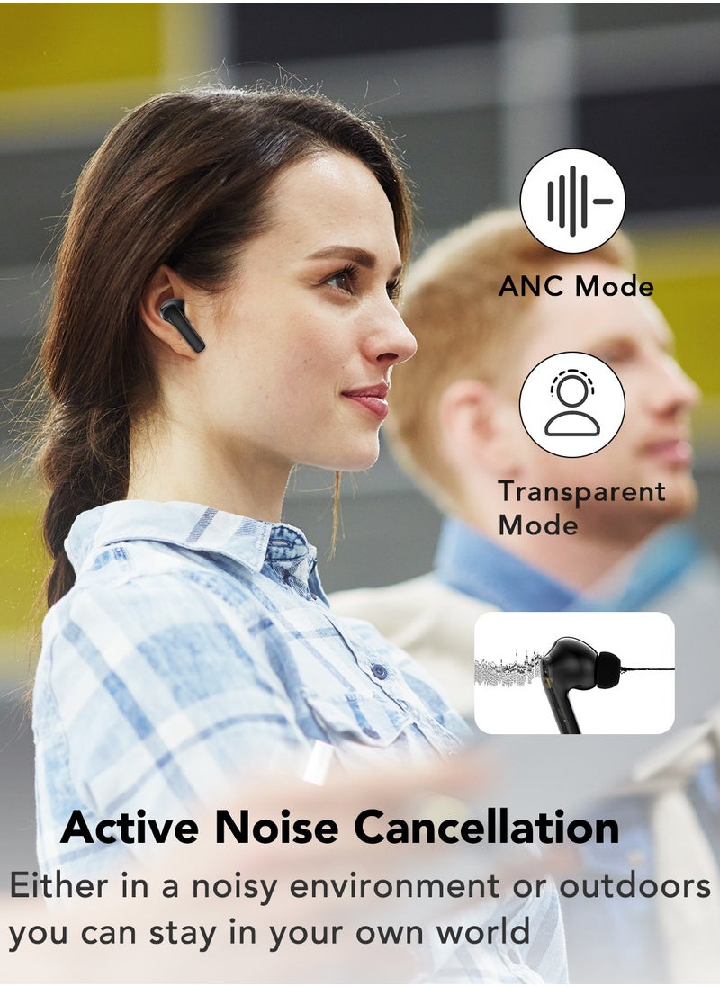 SUBOZZ - Bluetooth Earphones with Active Noise Cancelling | True Wireless Erebuds Bluetooth 5.4 | In-Ear Headphones with Immersive Sound | Lightweight TWS Earphones for Sports | Compatible with iPhone & Android Phones (White） - Image 1